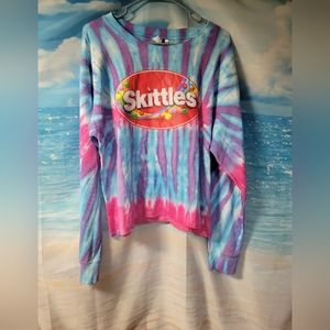Skittles NWT Tie Dye Raw Hem Sweatshirt Ladies‎ Size 1X